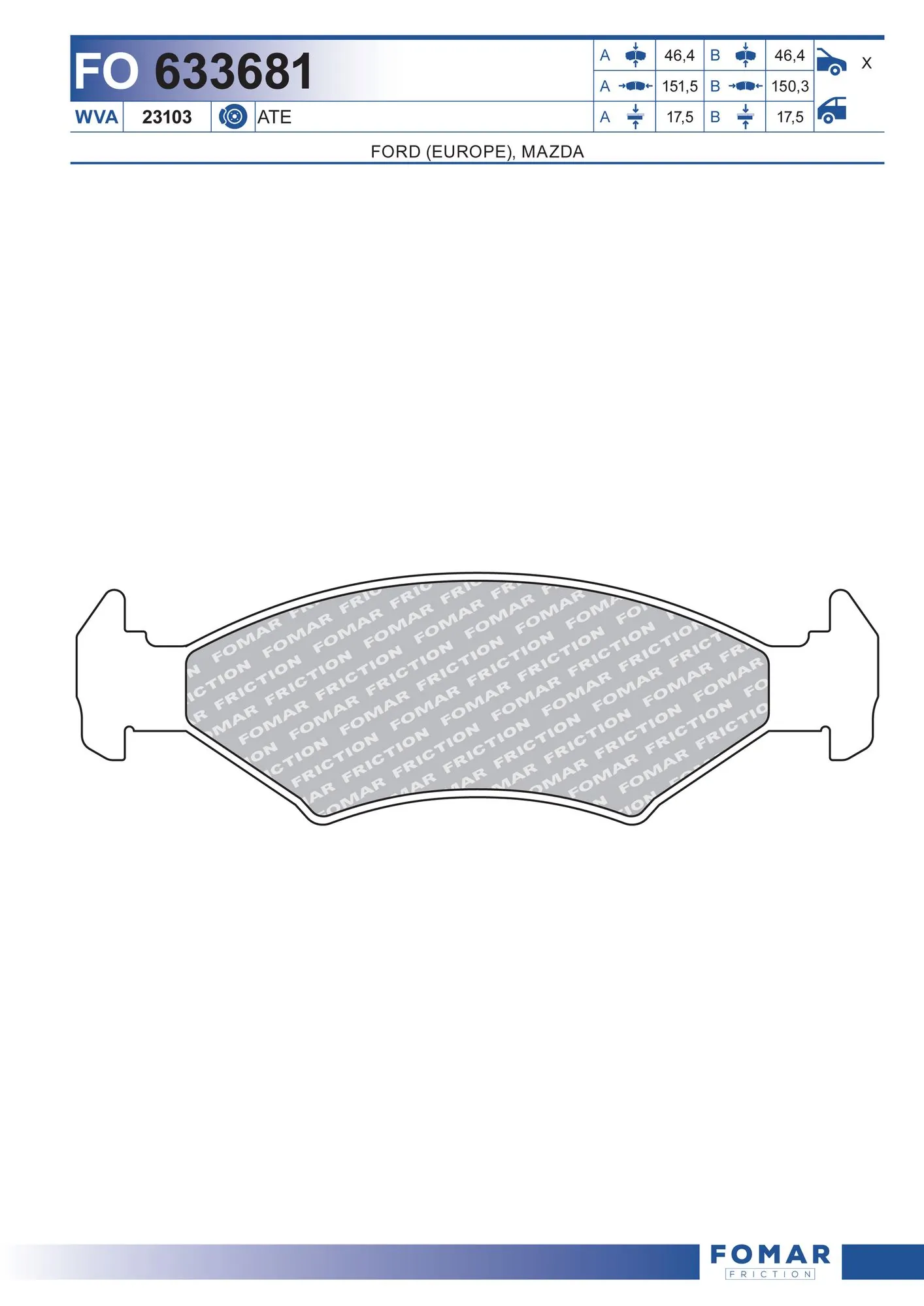 Brake Pad Set, disc brake